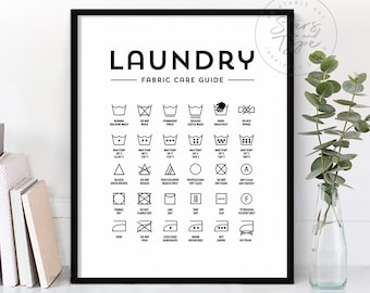 Laundry symbols Etsy graphic about Laundry Symbols Printable called Laundry symbols Etsy